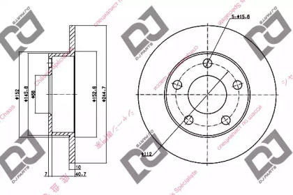 Тормозной диск DJ PARTS BD1332